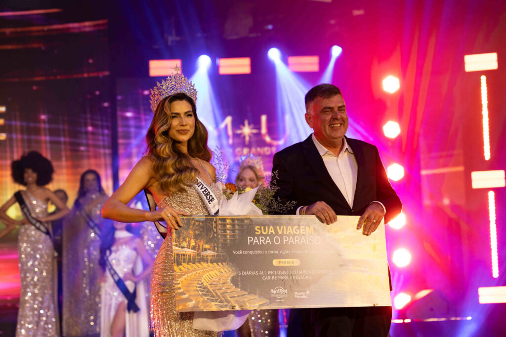 Vencedora do Miss Universe Rio Grande do Sul 2027, Madu Ferreira, é premiada com cinco diárias all inclusive em um Hard Rock Hotel no Caribe